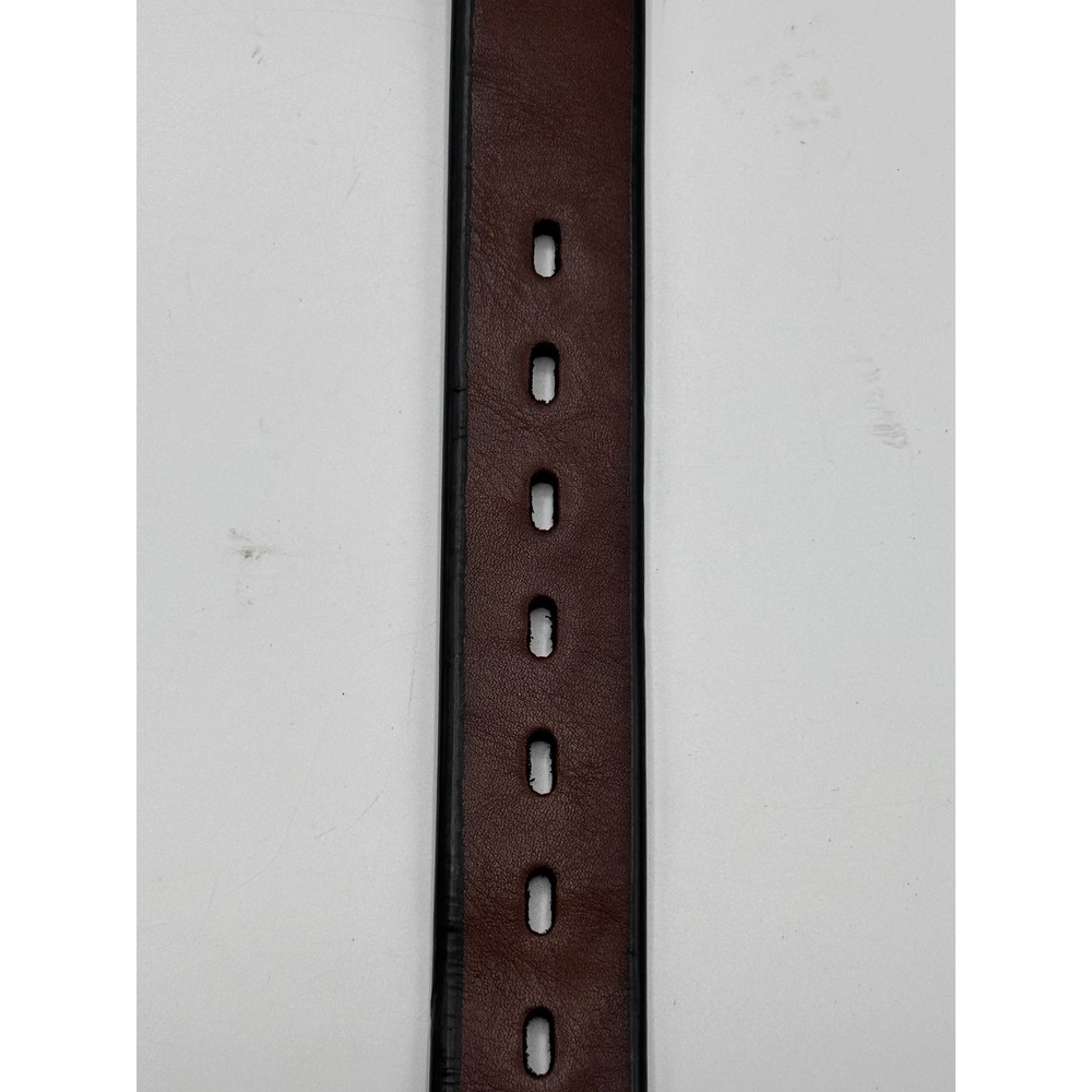 Levi's Men's Brown & Black Reversible Belt Brushed Metal Buckle 1.25" x 31" - Picture 7 of 11